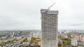 Монтажные работы на уровне верхних этажей. Аэрофотосъемка от 06.10.2022 г.