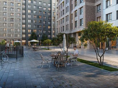 Для жителей района на территории комплекса будет все необходимое для жизни. ЖК «Заречье Парк»|Новострой-М