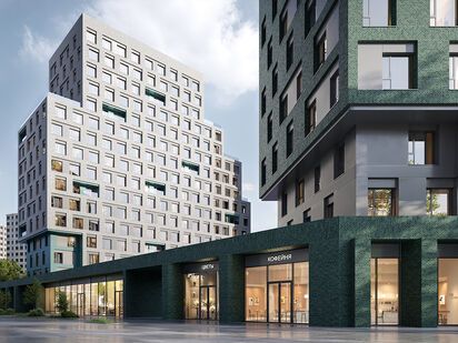 Проект разработан архитектурным бюро WALL. ЖК STONE Rise (Стоун Райс)|Новострой-М