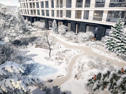 Двор-парк Дом «Лаврушинский»|Новострой-М