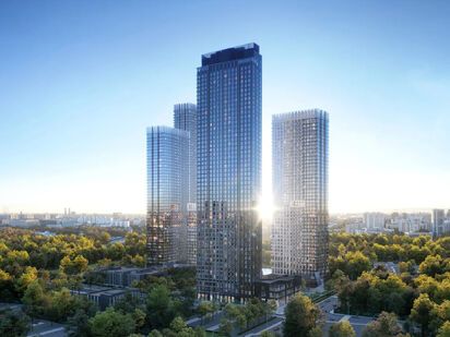 Общий вид ЖК Квартал небоскребов Upside Towers (Апсайд Тауерс)|Новострой-М
