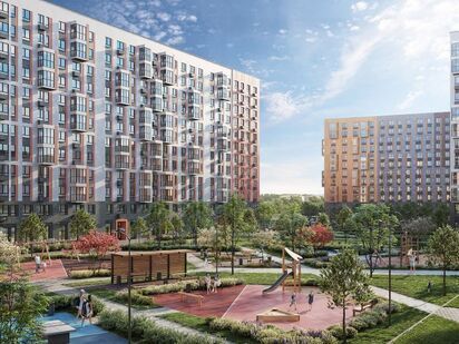 Внутренний двор будет благоустроен зонами отдыха и детскими площадками. ЖК «Пятницкие Луга»|Новострой-М