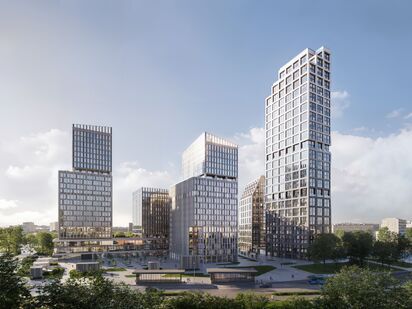 Общий вид комплекса. ЖК STONE Grain (Стоун Грейн)|Новострой-М