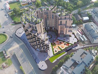 Клубный дом «Рублево». Вид сверху. Клубный дом «Рублево»|Новострой-М