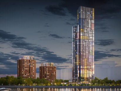 3 корпуса высотой от 12 до 43 этажей ЖК «Марк»|Новострой-М