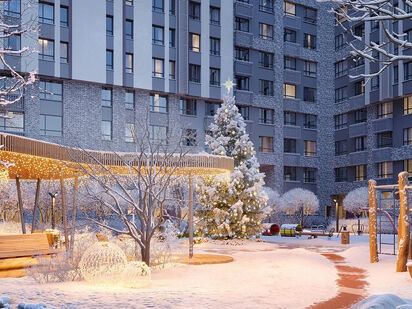 Проект в зимнее время года Город-парк «Переделкино Ближнее»|Новострой-М