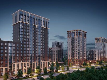 Вечерняя подсветка фасадов ЖК «Парк Победы» (Краснодар)|Новострой-М