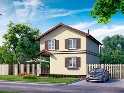 Дом площадью 115,8 квадратных метров. Коттеджный поселок «Медная подкова»|Новострой-М