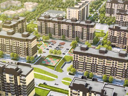 В составе проекта возведены 9-этажные монолитно-кирпичные дома ЖК «Олимп 3» (Клин)|Новострой-М