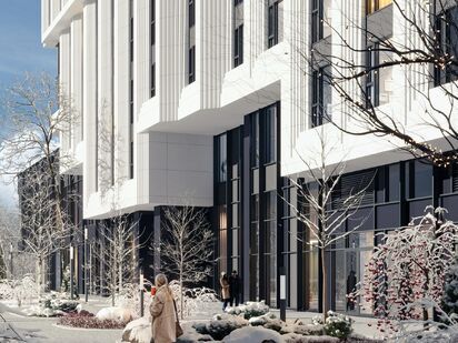 Комплекс в зимнее время года Клубный квартал «Крылатская 33»|Новострой-М