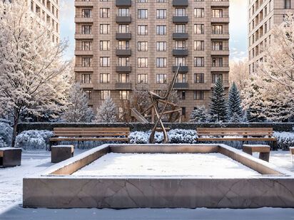 Вид зимой Квартал «Метроном»|Новострой-М
