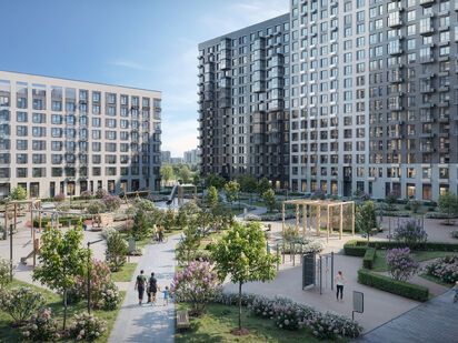 Благоустроенная территория. ЖК «Мытищи Парк»|Новострой-М