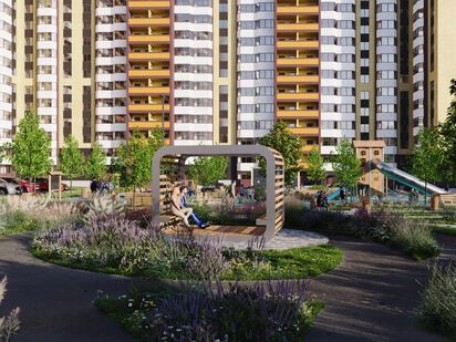 Благоустроенная прогулочная территория с освещением. ЖК «Оптима на Текстильщиков»|Новострой-М