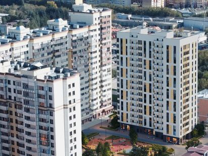 Двухсекционный 16-этажный дом, выполненный из прочного монолитного фундамента ЖК «Октябрьский»|Новострой-М