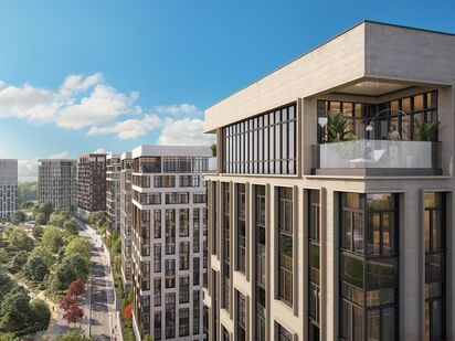 Пентхаус в корпусе 5 и вид на набережную. Собрание клубных домов West Garden (Вест Гарден)|Новострой-М