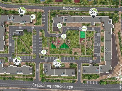 Генеральный план. ЖК «Андреевка»|Новострой-М