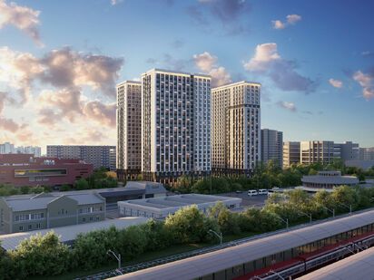 Общий вид на комплекс ЖК «КИТ 2»|Новострой-М