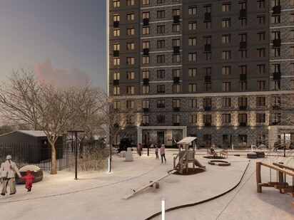 Благоустройство территории. ЖК «Портал»|Новострой-М