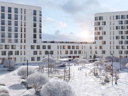 Благоустроенный двор ЖК «Резиденции Сколково»|Новострой-М