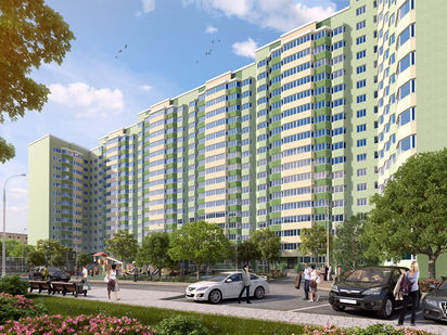 Вид корпуса (1 очередь) ЖК «Внуково Парк» (Зеленая Москва)|Новострой-М