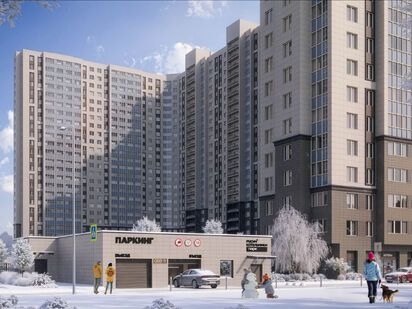 Вид комплекса зимой ЖК «Русич Котельники парк»|Новострой-М