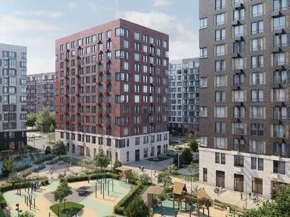 Дома высотой 11–12 этажей в спокойных оттенках. ЖК «Богдановский Лес»|Новострой-М