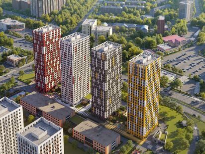 Проект состоит из 9 разновысотных монолитно-кирпичных новостроек комфорт-класса. ЖК «Тетрис»|Новострой-М