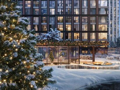 Комплекс в зимнее время года ЖК Luzhniki Collection (Коллекция Лужники)|Новострой-М