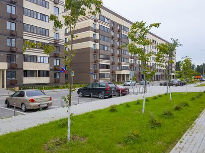 Вид корпуса. Фото от 22.08.2025 г. ЖК «Новоград Монино»|Новострой-М