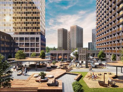 Благоустройство. ЖК «Квартал на воде»|Новострой-М