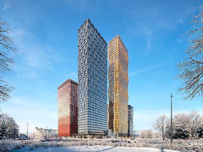 ЖК Indy Towers в зимнее время года ЖК Indy Towers (Инди Тауэрс)|Новострой-М