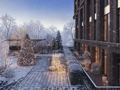 ЖК «Первый Нагатинский» в зимнее время года ЖК «Первый Нагатинский»|Новострой-М