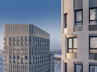 Вид зимой ЖК «Адмирал»|Новострой-М