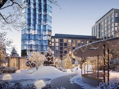 Виды зимой ЖК «Монблан»|Новострой-М