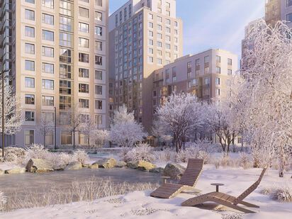 Вид зимой ЖК «Первый квартал»|Новострой-М