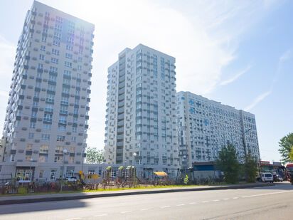 Общий вид готового комплекса. Фото от 11.07.2025 г. ЖК «Серебро»|Новострой-М