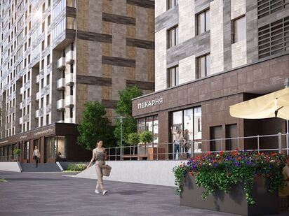 На первых этажах жилых домов разместятся
магазины, супермаркеты, кафе, сервисы бытовых услуг, аптеки и салоны красоты. ЖК «Настроение»|Новострой-М