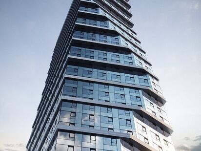 Форма небоскреба напоминает пластичную спираль, которая постепенно расширяется к верхним этажам. ЖК «СВЕТ»|Новострой-М