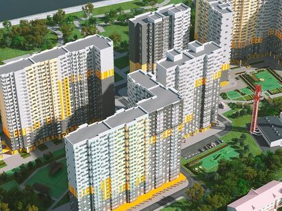 Первая очередь строительства. Вид сверху. ЖК «Бригантина»|Новострой-М