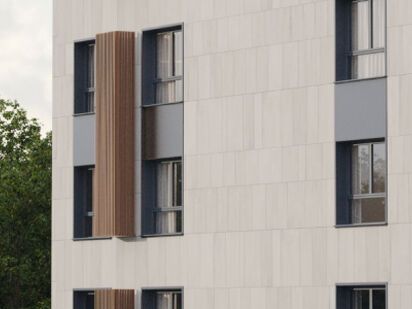 Керамогранитные фасады ЖК «Форевиль»|Новострой-М