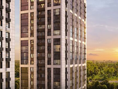 Два 25-этажных корпуса имеют уникальные виды из окон ЖК «Одинбург»|Новострой-М