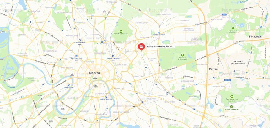 Архитектурный проект на Большой Семеновской ул., 38