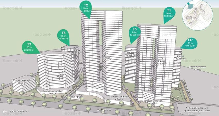 Архитектурный проект на ул. Мневники, 1