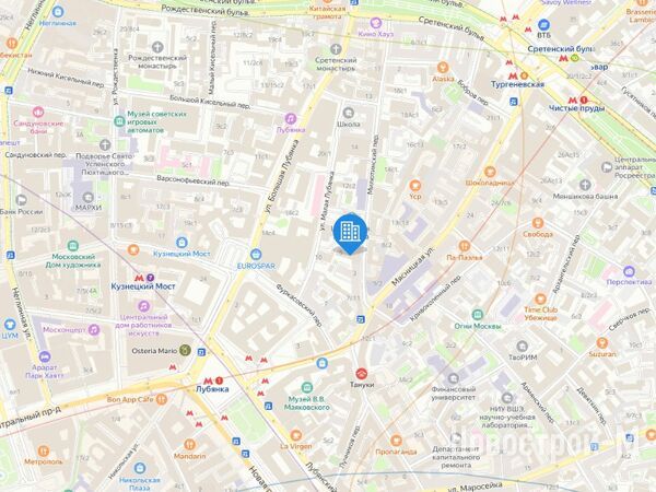 Архитектурный проект в Милютинском переулке