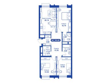 Планировки четырехкомнатные в ЖК iLove (айЛав)
