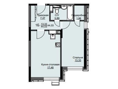 Планировки однокомнатные в ЖК «Соболевка» (Щелково)