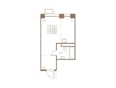 Студия 30.80 кв.м, ЖК «Фабрикант», 5 945 324 руб.