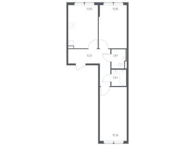 Планировки двухкомнатные в ЖК «Остафьево»