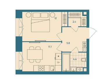 Планировки однокомнатные в ЖК ERA (ЭРА)