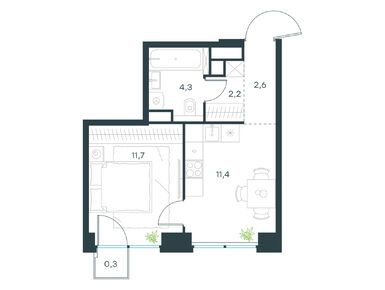 Планировки однокомнатные в Level Звенигородская